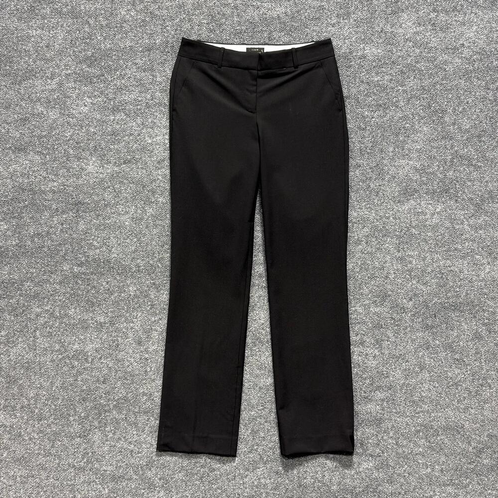 J Crew Pants Womens 4 Black Favorite Fit Wool Stretch Trousers Dress Office